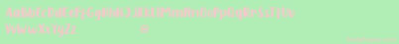 フォントChabitta – 緑の背景にピンクのフォント