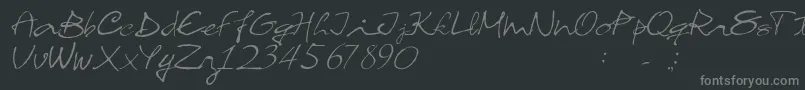 フォントCHACROSS S – 黒い背景に灰色の文字