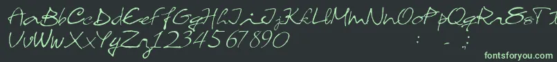 フォントCHACROSS S – 黒い背景に緑の文字