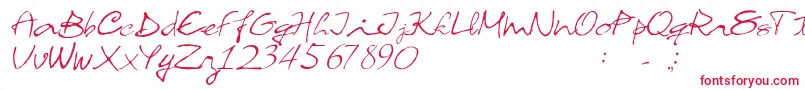 フォントCHACROSS S – 赤い文字