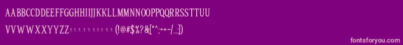 Chadlershire demo Font – Pink Fonts on Purple Background