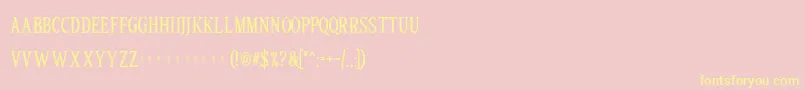 Chadlershire demo-Schriftart – Gelbe Schriften auf rosa Hintergrund