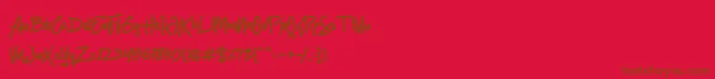 Chagack Personal Use Font – Brown Fonts on Red Background