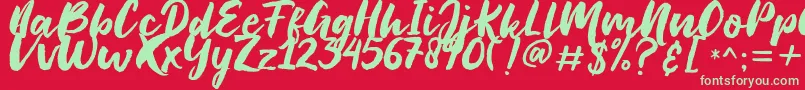 Chain Breaker   Free Personal Use Font – Green Fonts on Red Background