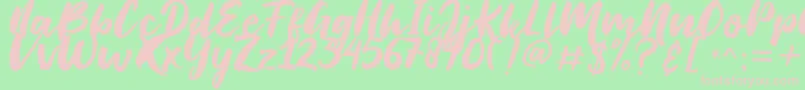 Chain Breaker   Free Personal Use Font – Pink Fonts on Green Background