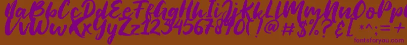 Lisätietoja Chain Breaker Free Personal Use-fontista Chain Breaker Free Personal Use-fontti – violetit fontit ruskealla taustalla