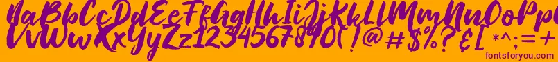 Chain Breaker   Free Personal Use Font – Purple Fonts on Orange Background