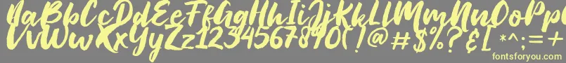 Шрифт Chain Breaker   Free Personal Use – жёлтые шрифты на сером фоне