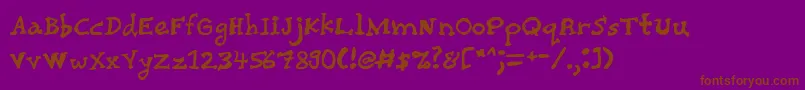 CHAIRG   Font – Brown Fonts on Purple Background