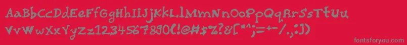 CHAIRG   Font – Gray Fonts on Red Background