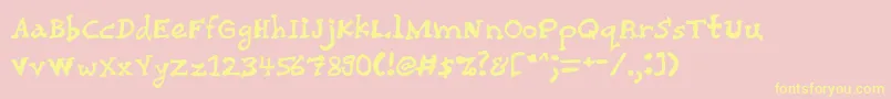 CHAIRG   Font – Yellow Fonts on Pink Background