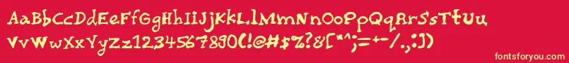 CHAIRG   Font – Yellow Fonts on Red Background