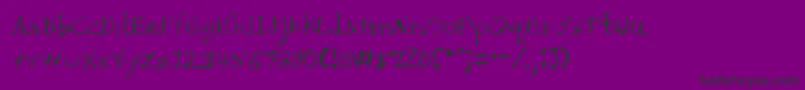 CHAIT   -Schriftart – Schwarze Schriften auf violettem Hintergrund