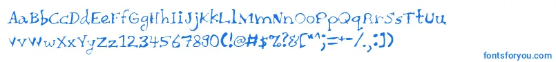 フォントCHAIT    – 白い背景に青い文字