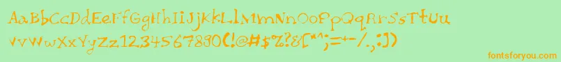 CHAIT    Font – Orange Fonts on Green Background