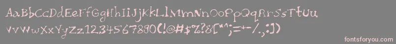 フォントCHAIT    – 灰色の背景にピンクのフォント