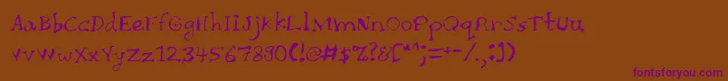 CHAIT    Font – Purple Fonts on Brown Background