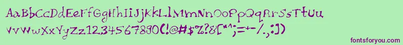 CHAIT    Font – Purple Fonts on Green Background