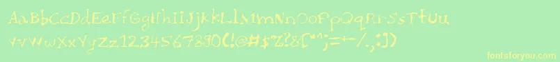 CHAIT    Font – Yellow Fonts on Green Background