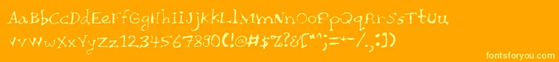 CHAIT    Font – Yellow Fonts on Orange Background