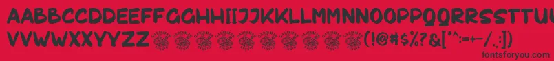 Chakie Font – Black Fonts on Red Background
