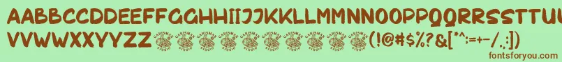 Chakie Font – Brown Fonts on Green Background