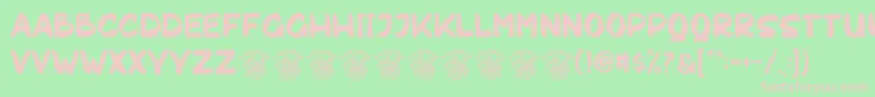 Chakie Font – Pink Fonts on Green Background