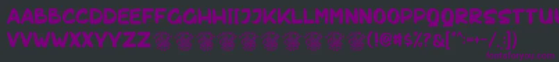 Chakie Font – Purple Fonts on Black Background