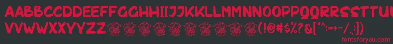 Chakie Font – Red Fonts on Black Background