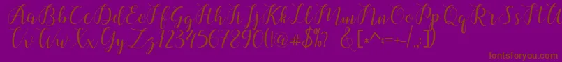 chalala Font – Brown Fonts on Purple Background