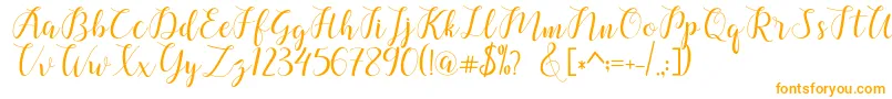 chalala Font – Orange Fonts on White Background