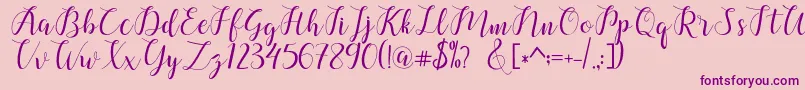 chalala Font – Purple Fonts on Pink Background