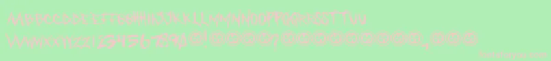 WhoAsksSatan Font – Pink Fonts on Green Background