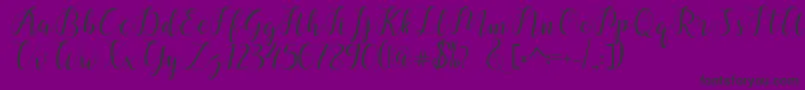 フォントchalala – 紫の背景に黒い文字