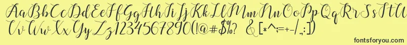 chalala Font – Black Fonts on Yellow Background