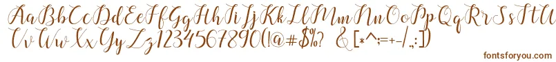 chalala Font – Brown Fonts on White Background