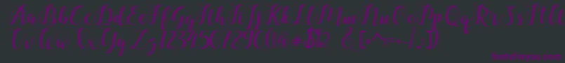 chalala Font – Purple Fonts on Black Background