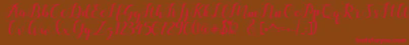 chalala Font – Red Fonts on Brown Background