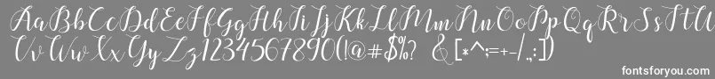 chalala-Schriftart – Weiße Schriften auf grauem Hintergrund