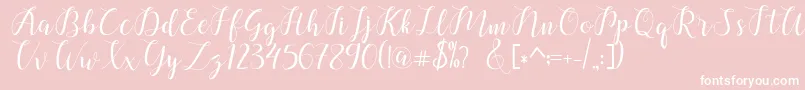 chalala Font – White Fonts on Pink Background