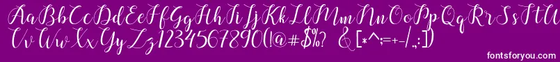 chalala Font – White Fonts on Purple Background