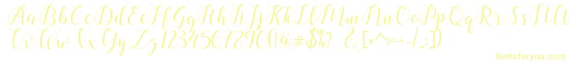 chalala Font – Yellow Fonts on White Background