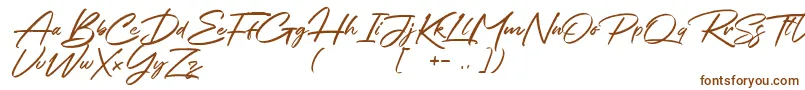 Шрифт Chalifor Dalsatic DEMO – коричневые шрифты на белом фоне