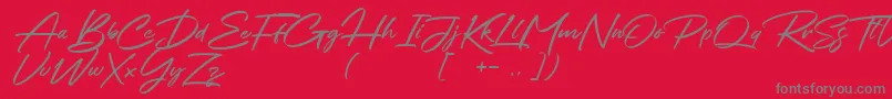 Chalifor Dalsatic DEMO Font – Gray Fonts on Red Background