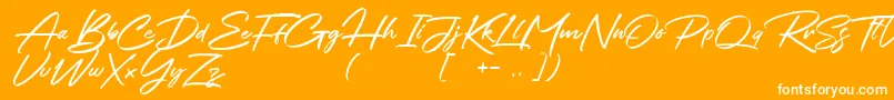 Chalifor Dalsatic DEMO Font – White Fonts on Orange Background