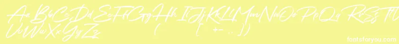 Chalifor Dalsatic DEMO Font – White Fonts on Yellow Background