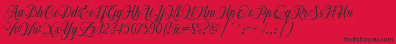 Fonte Chalisa Octavia Font D by 7NTypes – fontes pretas em um fundo vermelho