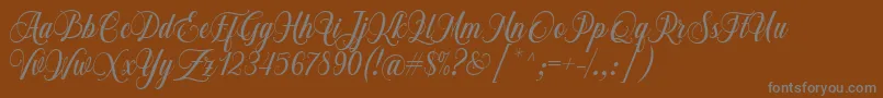 Шрифт Chalisa Octavia Font D by 7NTypes – серые шрифты на коричневом фоне