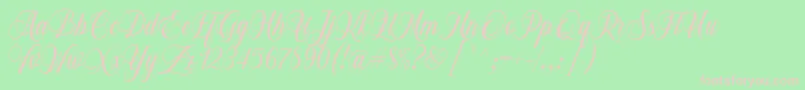 Fonte Chalisa Octavia Font D by 7NTypes – fontes rosa em um fundo verde