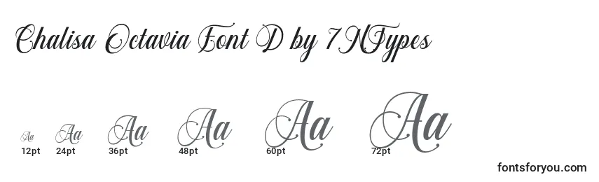Größen der Schriftart Chalisa Octavia Font D by 7NTypes